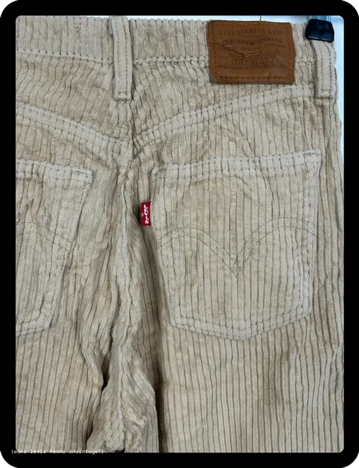 Jean Levi's Premium Femme Beige | Ribcage Straight Ankle | W25 L27 FR36 | Très Bon État | BP51 - photo numéro 10