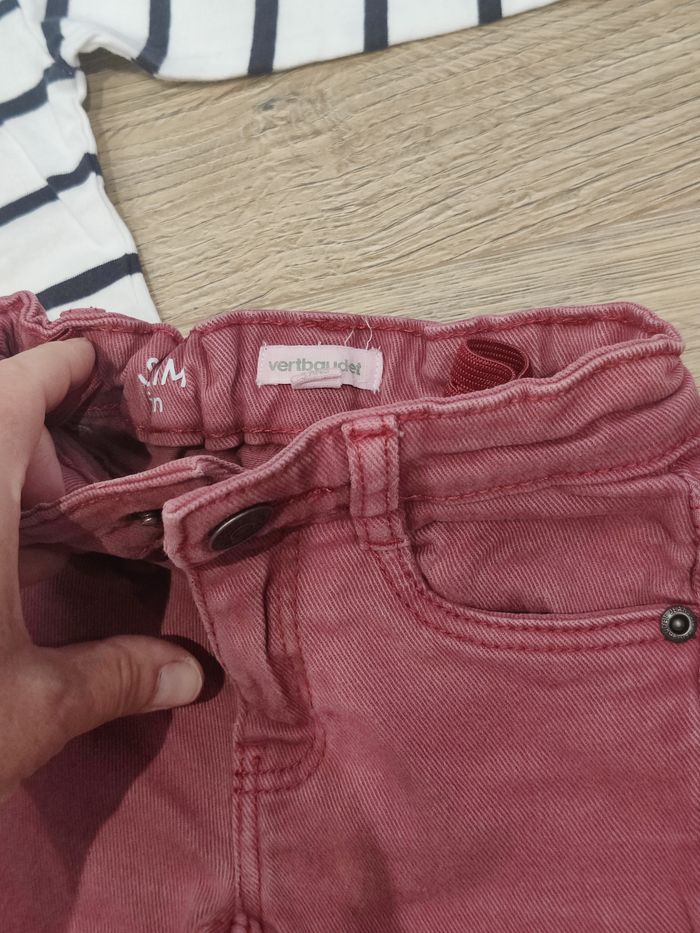 Ensemble 5 pièces jean tee shirt Vertbaudet Taille 3-4 ans - photo numéro 4
