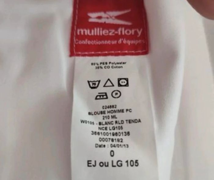 Blouse blanche de laboratoire taille O/S Mulliez-Flory - photo numéro 5