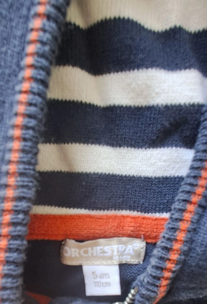 Gilet zippé à capuche Orchestra 5 ans - photo numéro 3