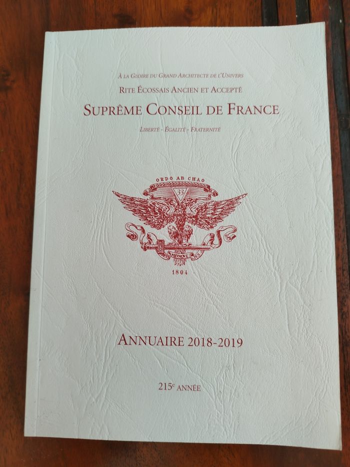 Livre suprême conseil de France