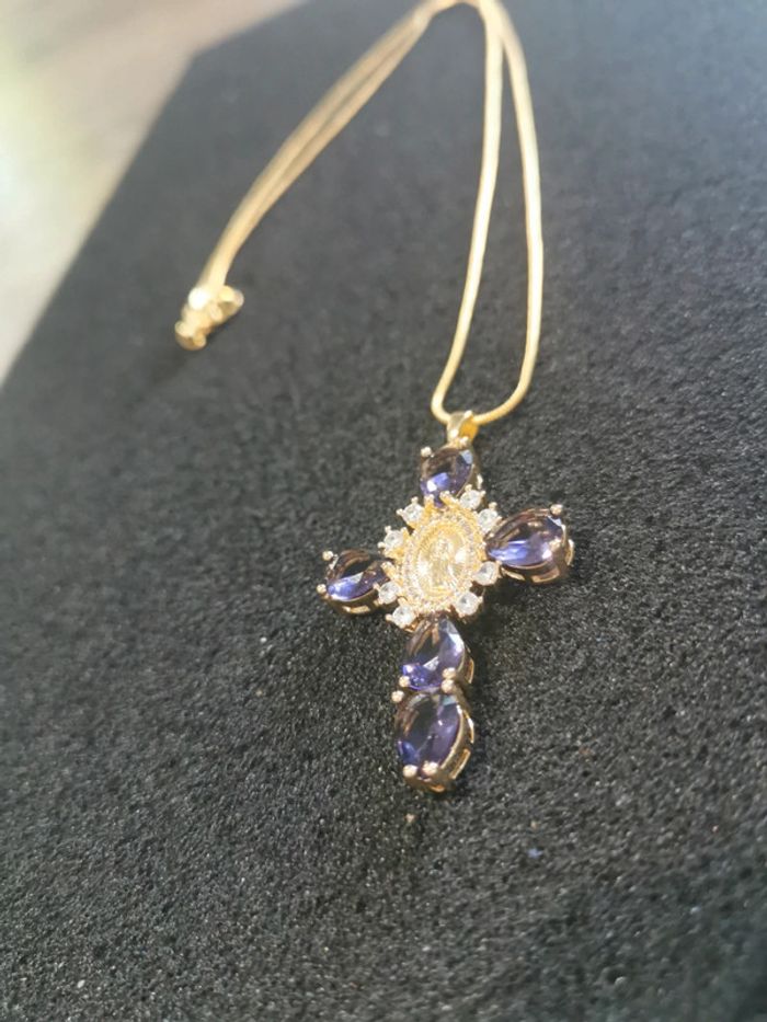 Collier et pendentif spirituel croix chrétienne - photo numéro 2