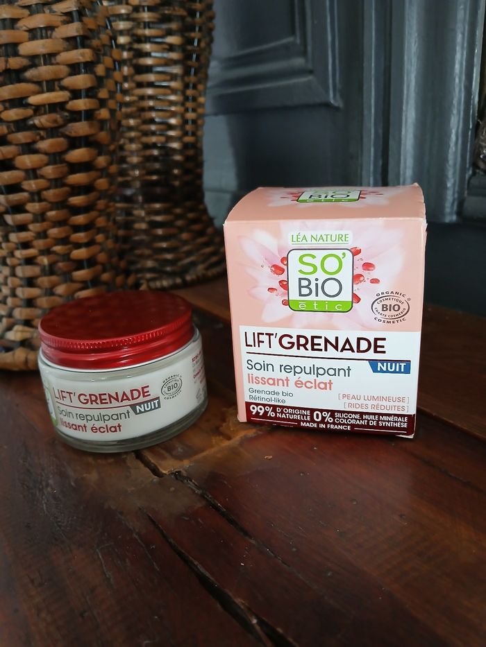 Soin Hydratant lissant éclat Lift' Grenade nuit - So Bio Etic Léa Nature