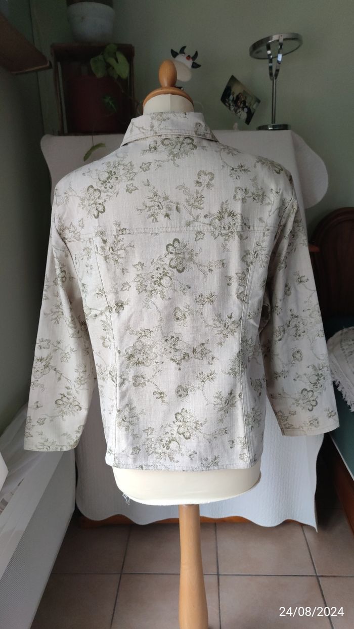 Veste beige imprimé floral LEWINGER - photo numéro 3