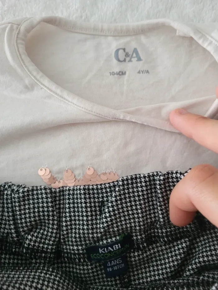 Ensemble tshirt sequin jupe/short 4ans - photo numéro 2