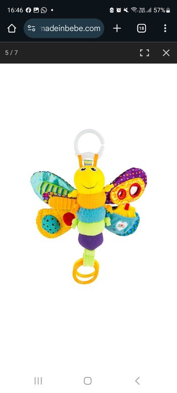 Peluche eveil freddie la luciole