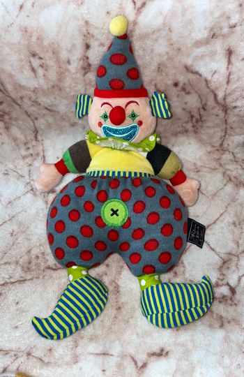 Peluche Drôle clown Gaspard multicolore Histoire D’ours