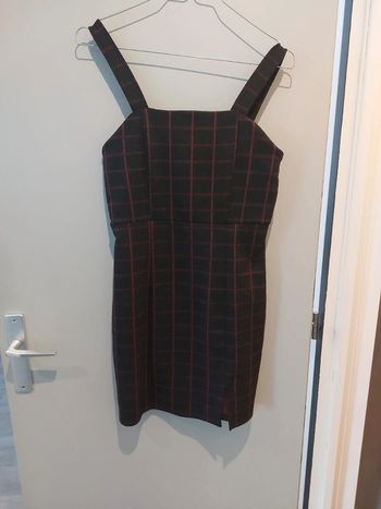 Robe tablier fille bordeaux