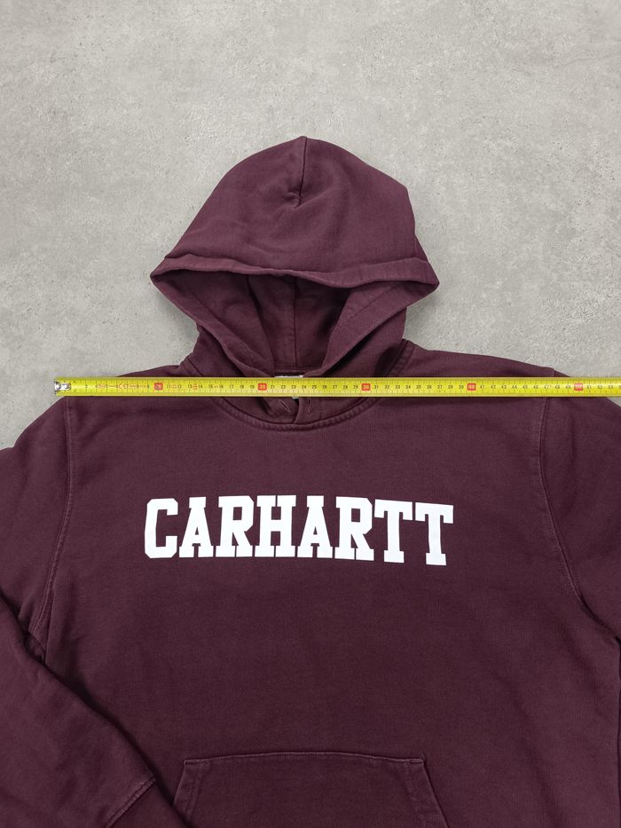Sweat à capuche Bordeaux Carhartt Logo brodé  -  Taille L   - Très bon état - photo numéro 4
