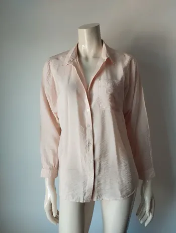 Chemise aspect froissé Maison 123 couleur pêche taille s