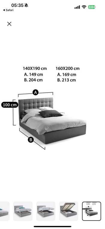 Lit coffre deux places avec sommier recevable 140x190