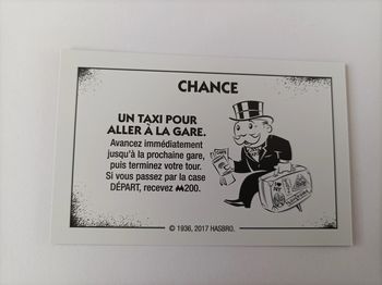 Carte chance un taxi pièce détachée Monopoly édition tricheurs Hasbro gaming #A28