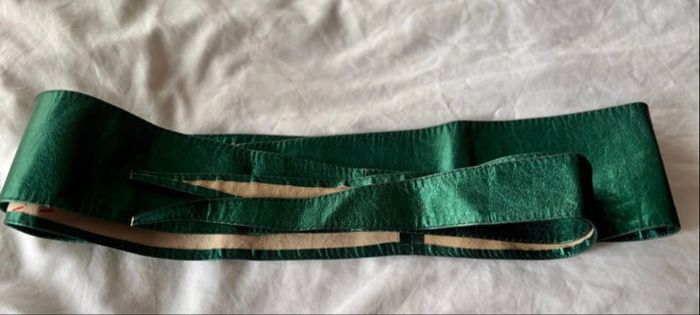 Ceinture cuir émeraude - photo numéro 4