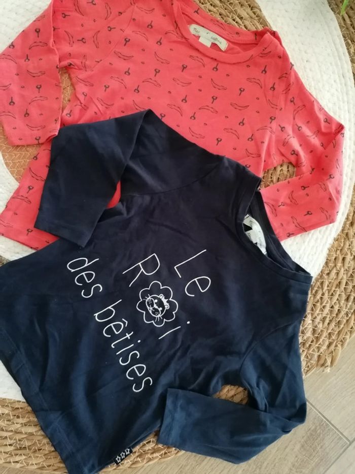 Lot de deux tee-shirts à manches longues - photo numéro 2