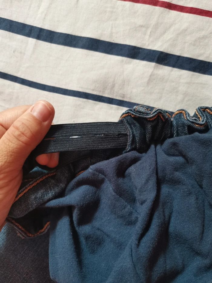 Short en jean avec bandeau grossesse intégré - photo numéro 4