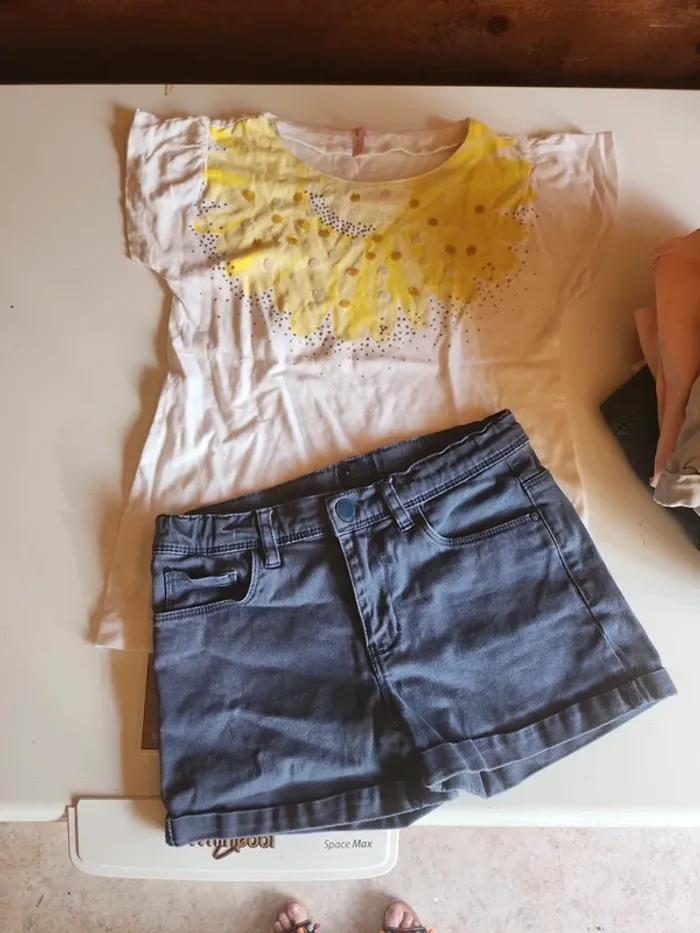 ensemble short et t-shirt fille