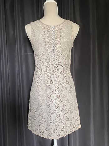 Robe grise en dentelle