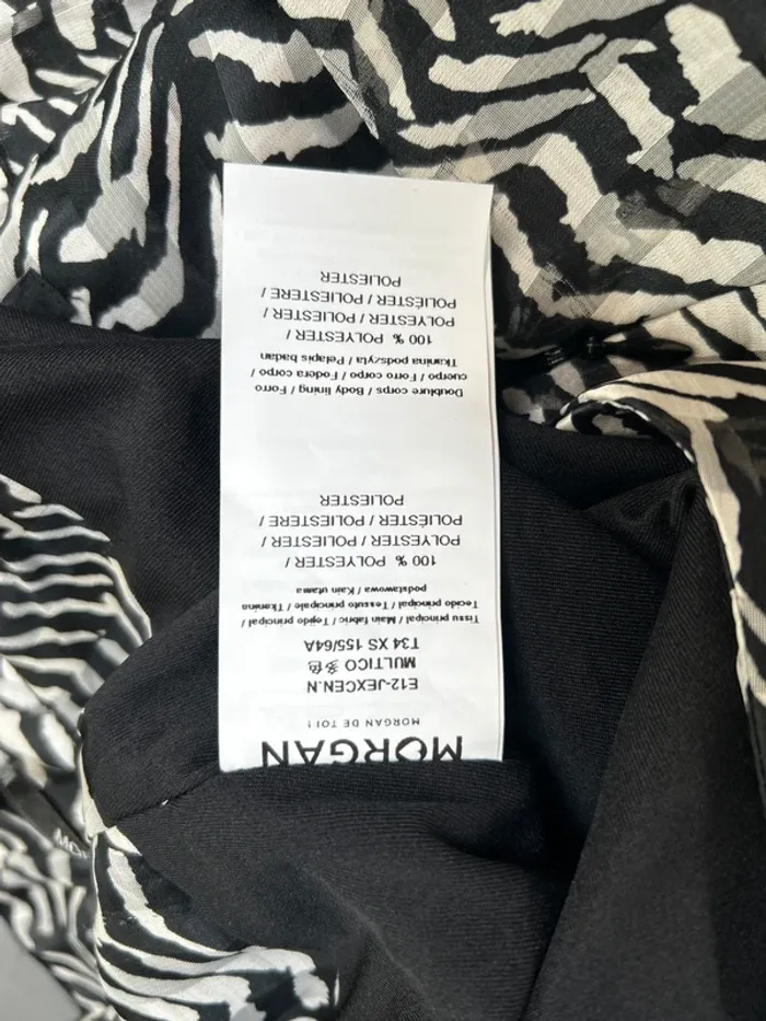 Minijupe noire et blanche Morgan - Taille 34 - photo numéro 4