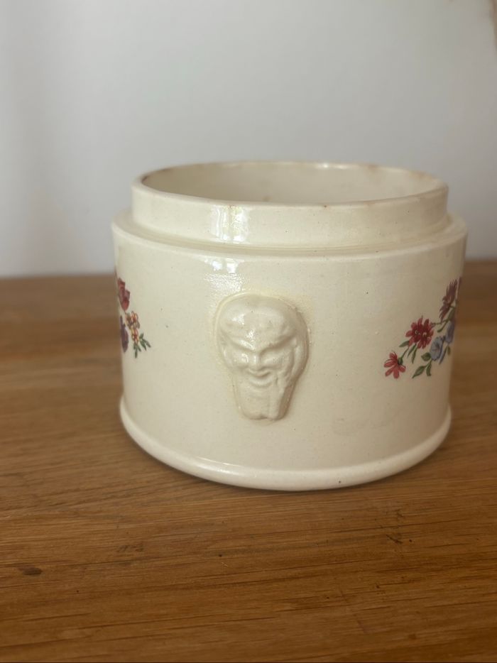 Vintage petit pot bonbonnière motif floral Sarreguemines - photo numéro 6