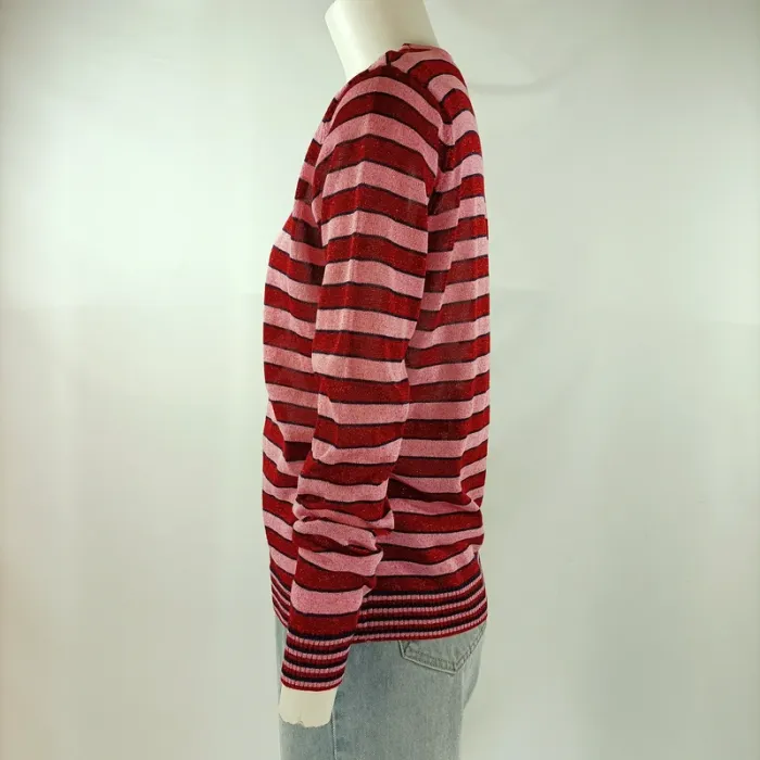 T-shirt à manches longues - Tara Jarmon - M LE Rayé Rouge et Rose - photo numéro 3