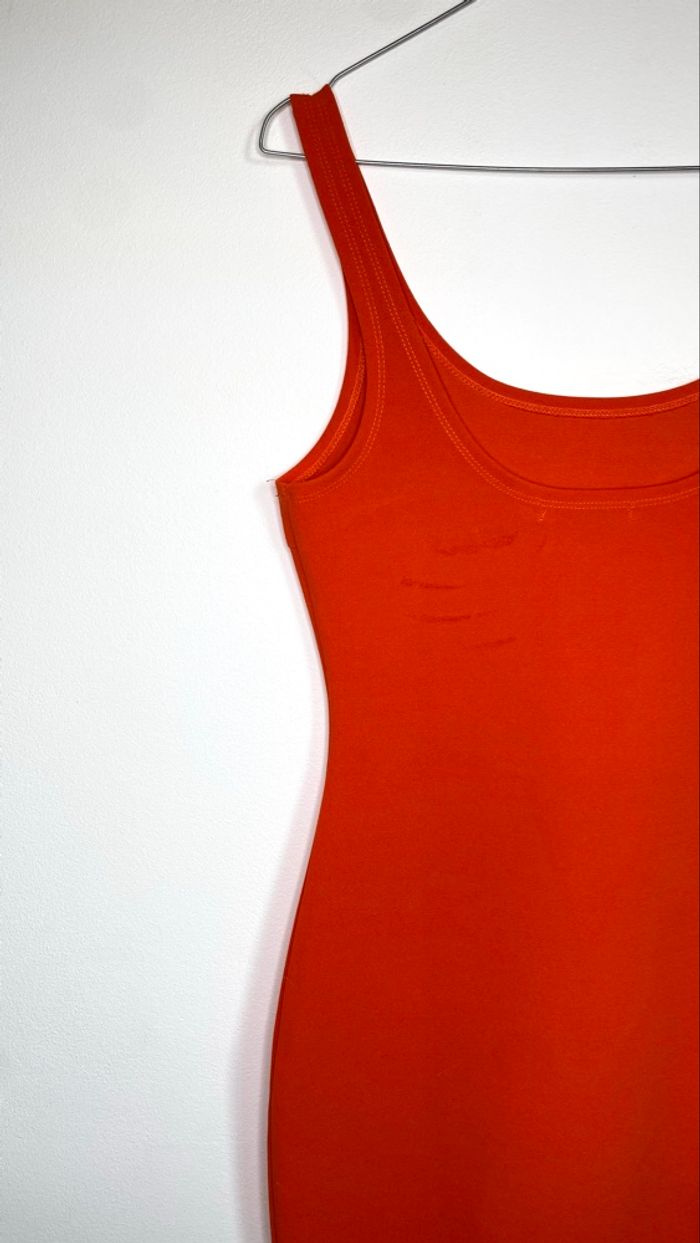 Robe moulante rouge orangé Vera&Lucy - photo numéro 5