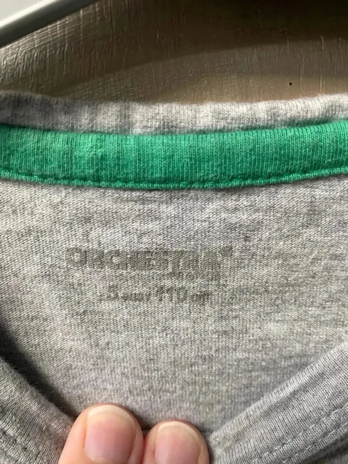 T-shirt gris et vert manche longue Orchestra 5 ans - photo numéro 2