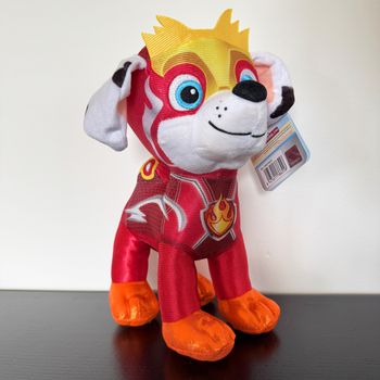 Marcus Peluche Pat Patrouille Mighty Pups Super Paws 27cm Paw Patrol Marshall Nickelodeon