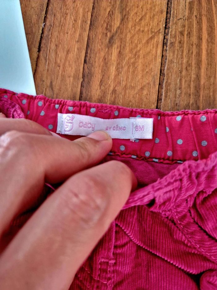 Pantalon velours côtelé 3 mois fille - photo numéro 2