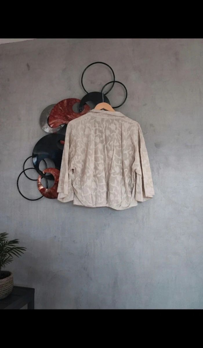 Blouse beige à motifs - photo numéro 2