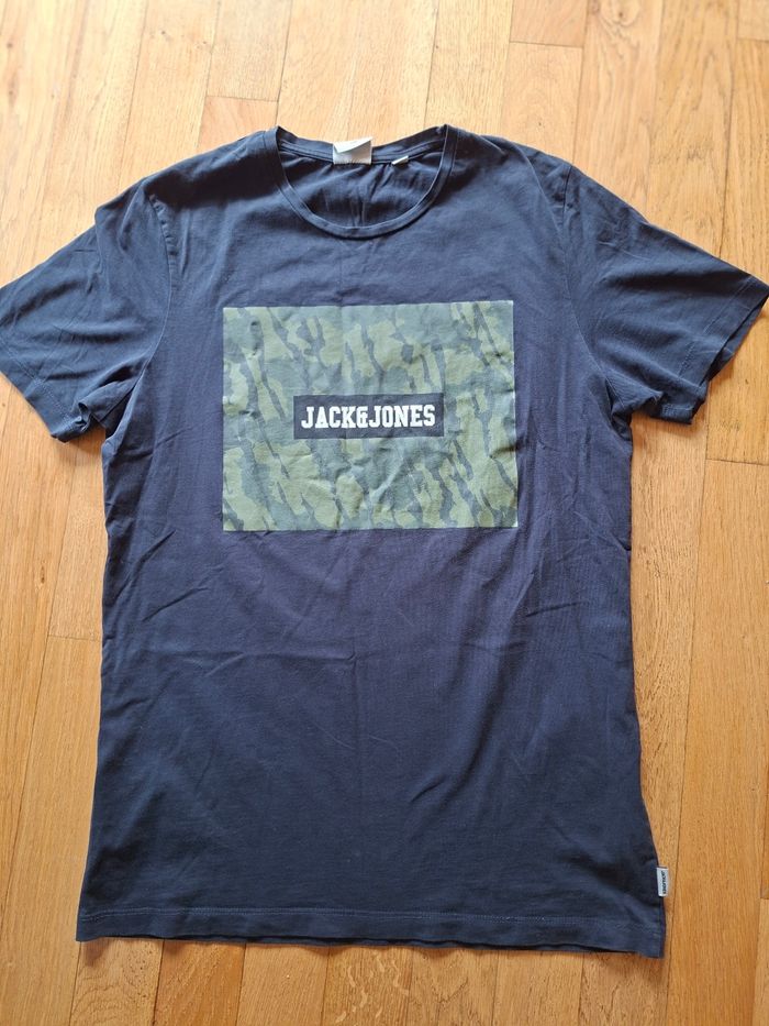 Tee-shirt manches courtes bleu marine taille L Jack & Jones