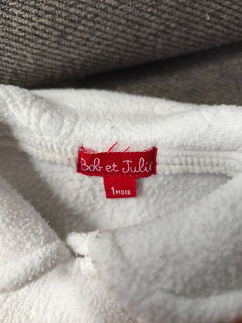 Pyjama bob et julie taille 1 mois