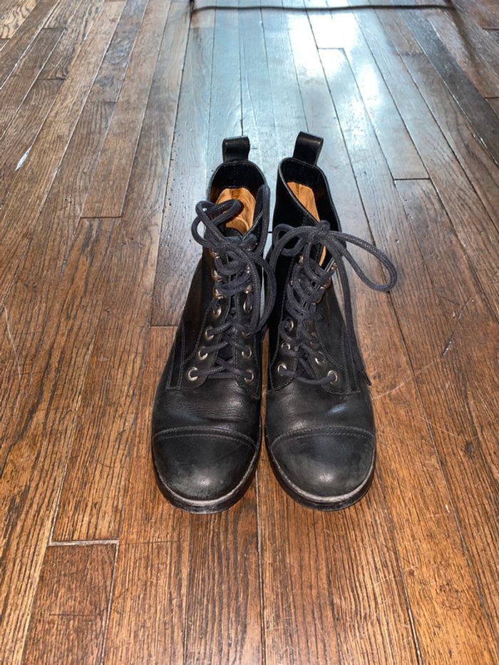 Bottines cuir maje Taille 37 Valeur 350 euros - photo numéro 2