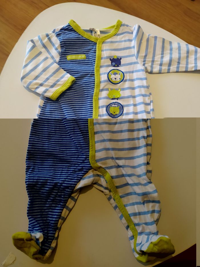 Lot de 3 pyjamas taille 3 mois - photo numéro 2