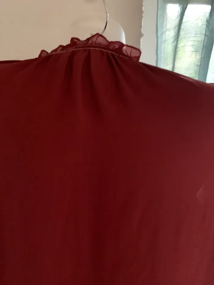 Blouse Kiabi bordeaux taille 38 manches longues - photo numéro 11