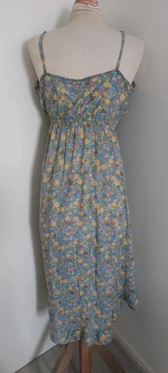 Robe fluide fleurie Defox, neuve, taille S/M - photo numéro 3