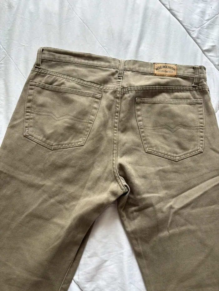 Jean homme Blue Mountain marron/taupe/kaki taille 2XL/50 relaxed loose wide droit vintage 2000s y2k - photo numéro 12