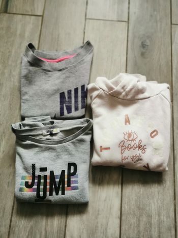 Lot de 3 Sweats gris et rose 12 ans