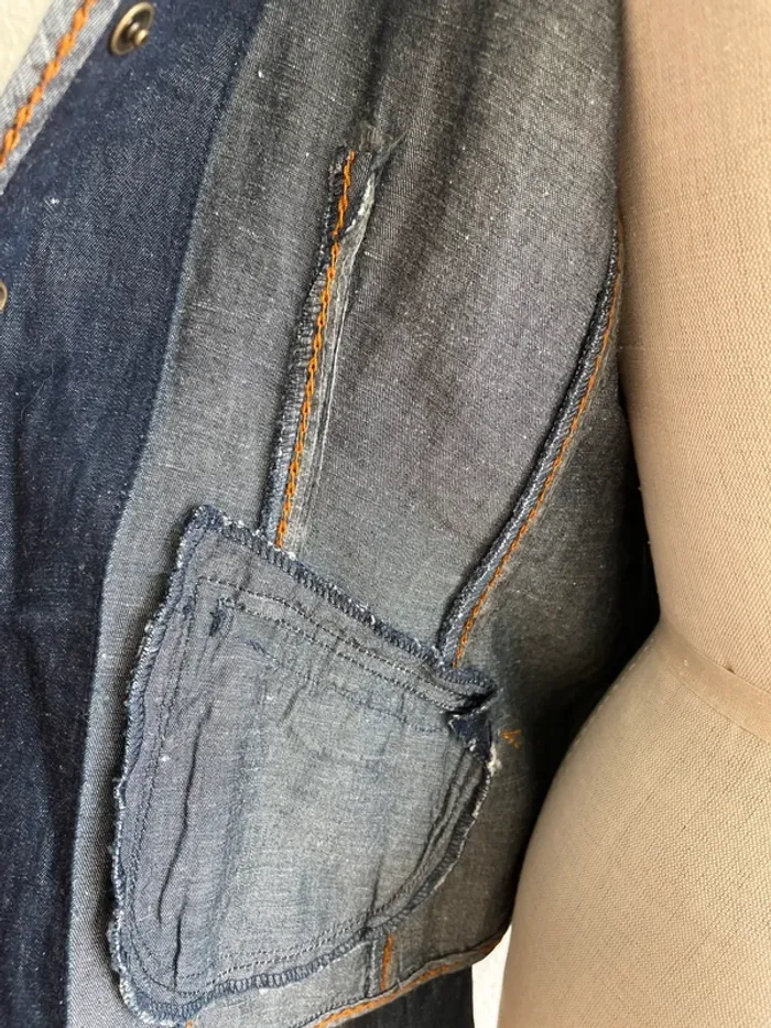 Veste blazer bleu marine Gérard Darel coton-lin - photo numéro 7