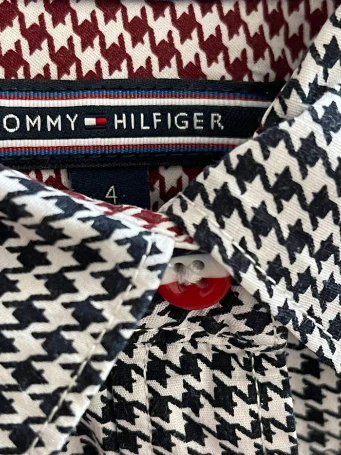 Chemise en coton originale motif pied de poule Tommy Hilfiger en parfait état taille 4 US (36 FR) - photo numéro 8