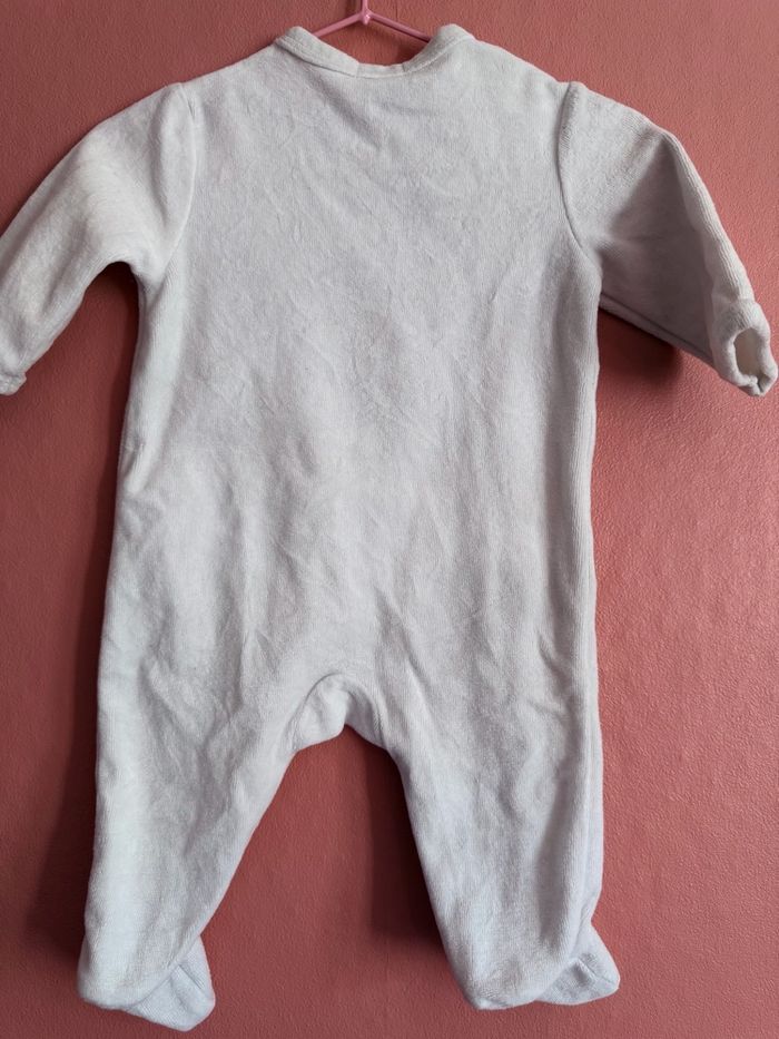 grenouillère velours blanche kiabi 🤍 toute douce pour bébé - photo numéro 2
