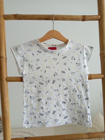 T-shirt blanc avec motifs d'été La Compagnie des Petits 6 ans