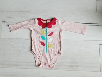 Vêtement bébé fille body manches longues fleur Du pareil au même DPAM 3 mois