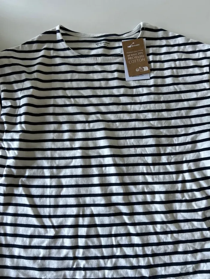Tee shirt fille 12 ans marinière Vertbaudet - photo numéro 2