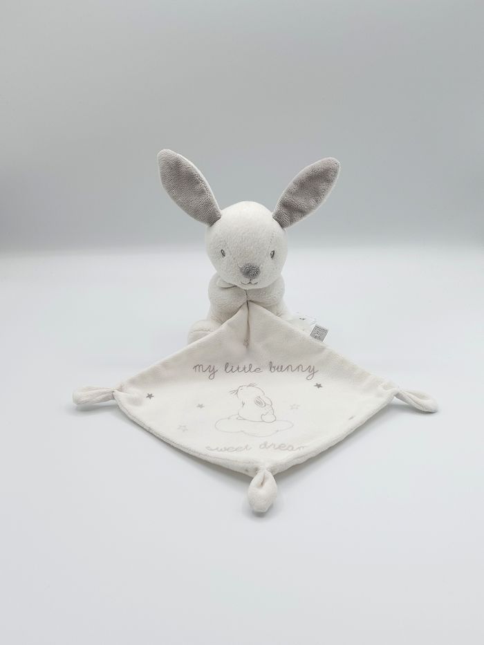 Doudou lapin mouchoir blanc SIMBA TOYS My little Bunny sweet dreams étoiles