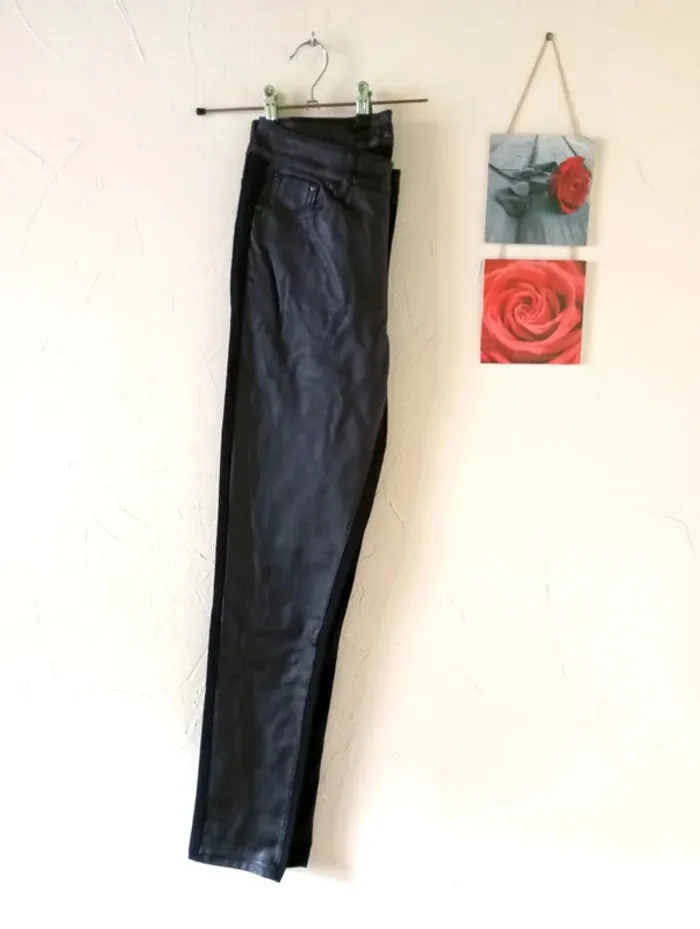 🌸Pantalon bi-matière, BS Jeans, Taille 42