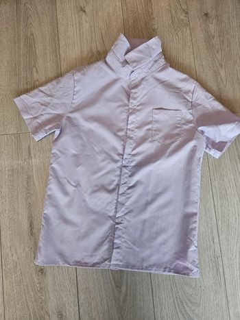 Chemise manches courtes shein 11/12 ans mauve clair