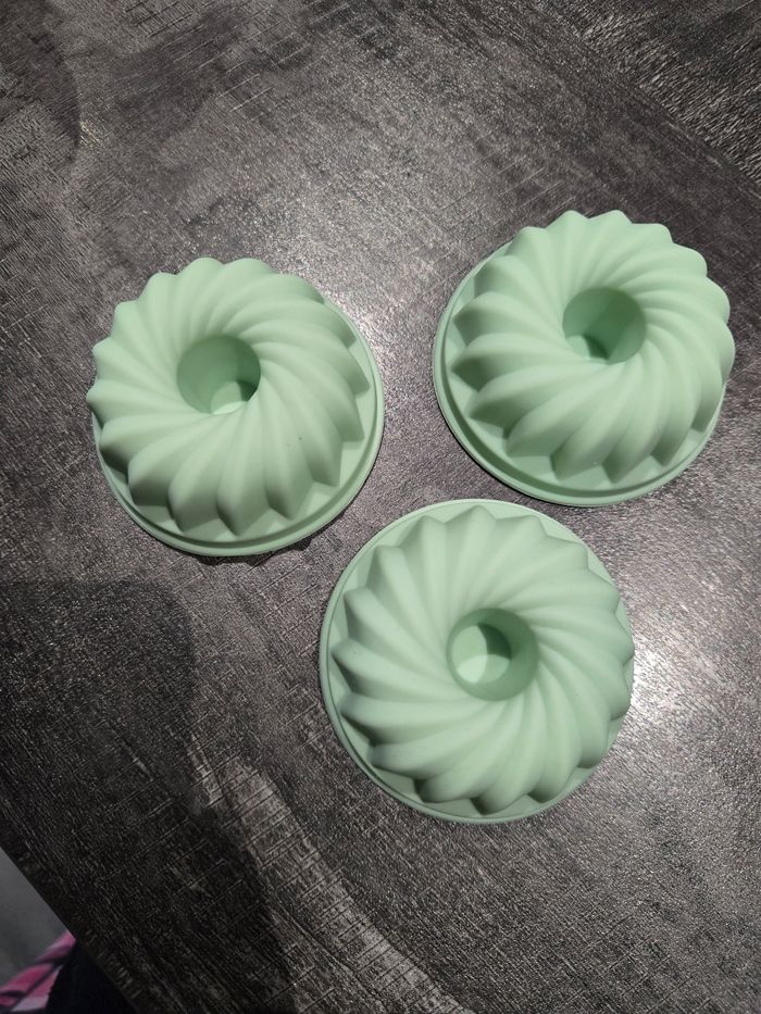 Lots de 3 mini moules marbré cake en silicone - photo numéro 2