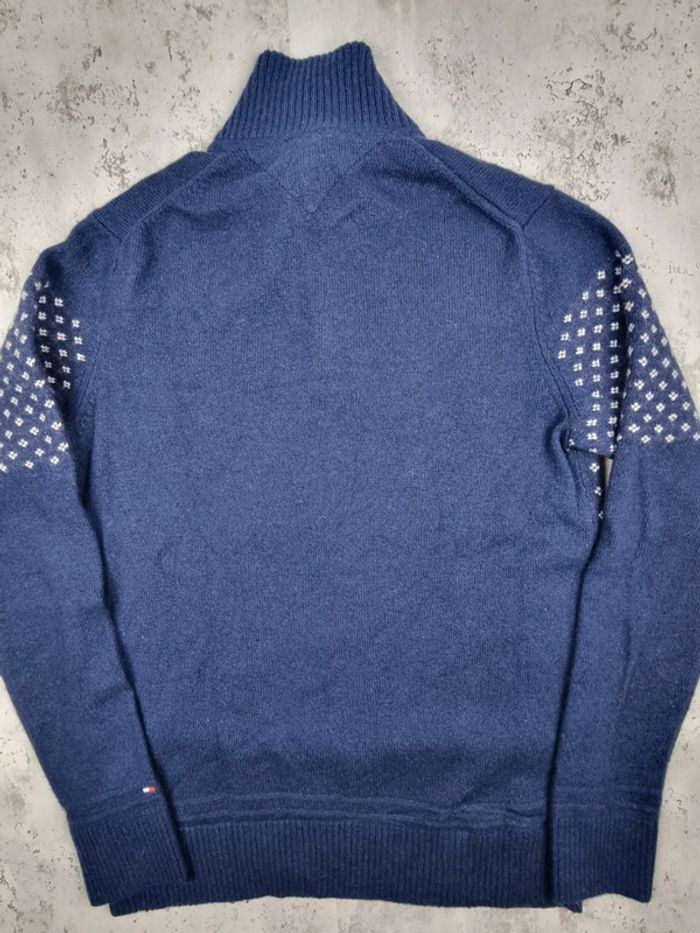Pull 1/4 boutons Tommy Hilfiger bleu – Taille L Homme (mesures en photos) - photo numéro 4
