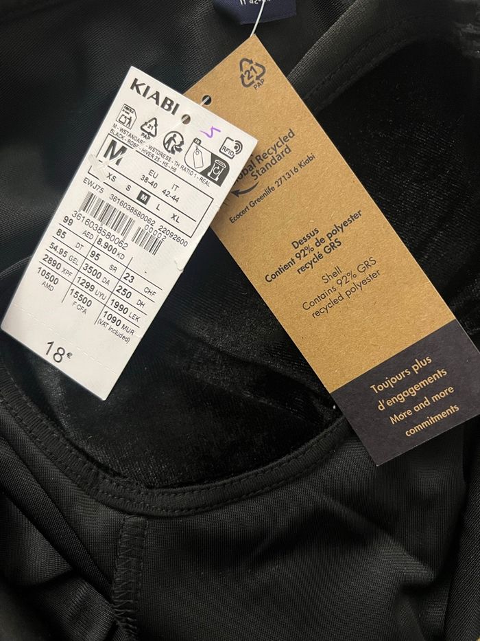 Robe midi drapée velours noir Kiabi - photo numéro 9