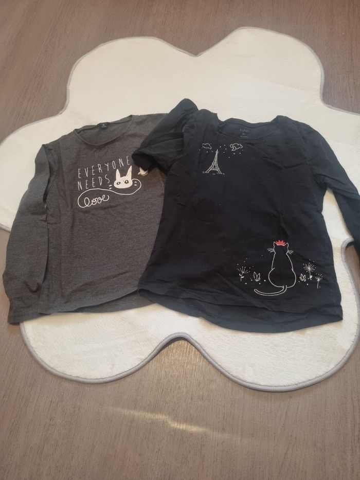 Lot tee-shirt fille 8 ans - photo numéro 2